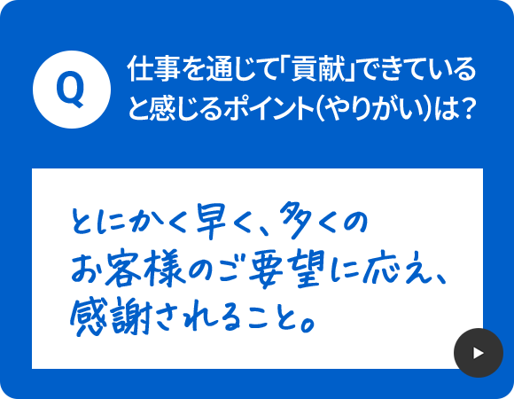 仕事を通じて「貢献」できていると感じるポイント（やりがい）は？